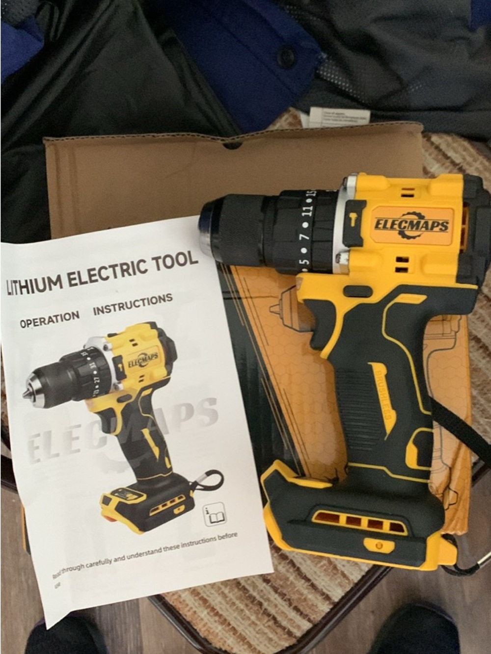 Yellow & Black Cordless Drill Driver - Lithium Electric Tool